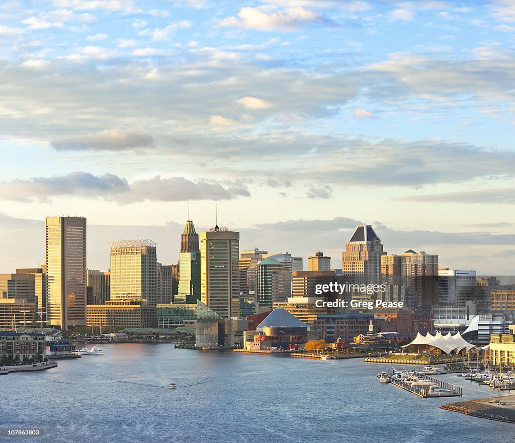 Baltimore City Skyline and Inner Harbor