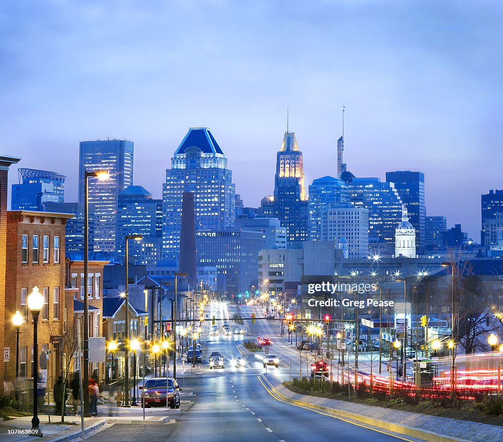 View of Downtown Baltimore City