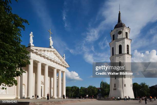 vilnius cathedral - vilnius stock pictures, royalty-free photos & images