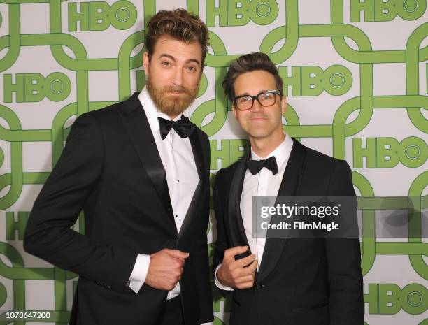 Rhett & Link attend HBO's Official Golden Globe Awards After Party at Circa 55 Restaurant on January 6, 2019 in Los Angeles, California.
