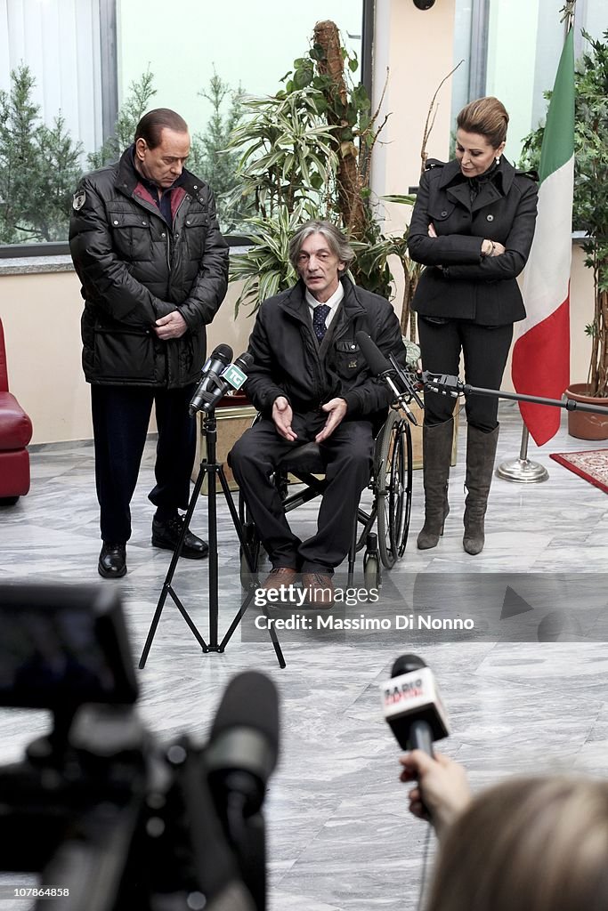 Berlusconi Meets Alberto Torregiani As Diplomatic Row Rages Over Refusal To Extradite Cesare Battisti