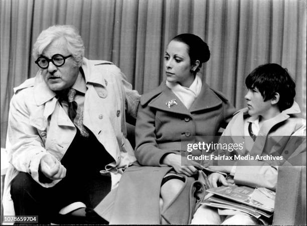 World famous U.S. Lawyer Mr. Melvin Belli 65 with his 4th wife Lia 23, and his youngest son Caesar 15 on arrival in Sydney for a holiday. July 13,...