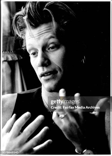 Jon Bon Jovi... Lead singer with the pop band Bon Jovi. November 24, 1992. .