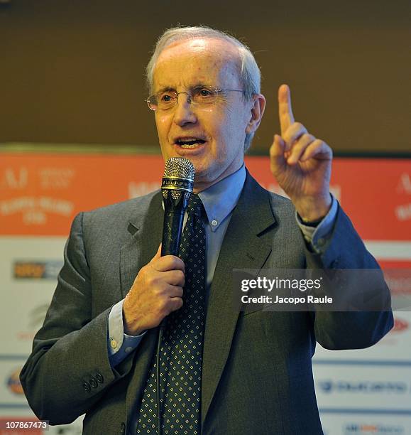 Dan Peterson attends a press conference held to unveil him as the new coach of Armani Jeans Milano on January 4, 2011 in Milan, Italy.