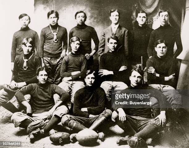 Osage Indian School football team, 1910.