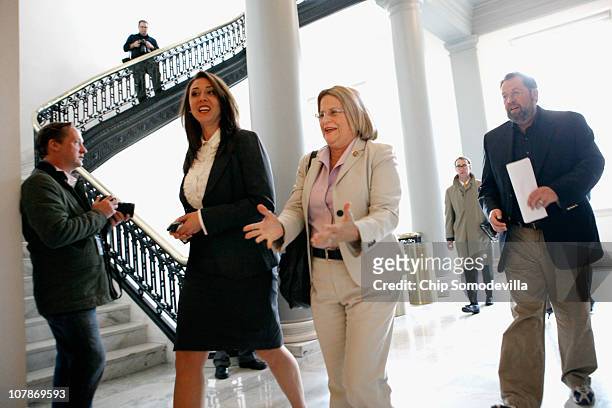 Rep. Ileana Ross-Lehtinen arrives for a House Republican caucus meeting in the Canon House Office Building January 4, 2011 in Washington, DC....