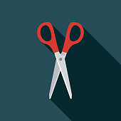 Scissors Flat Design Sewing Icon