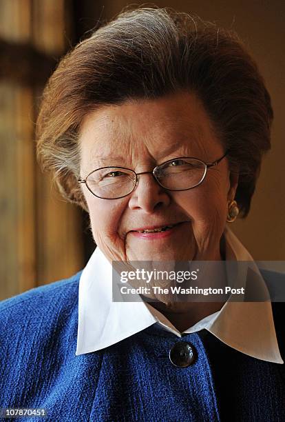 Baltimore, MD Senator Barbara Mikulski, in the Pratt Library January 2011 in Baltimore, MD.