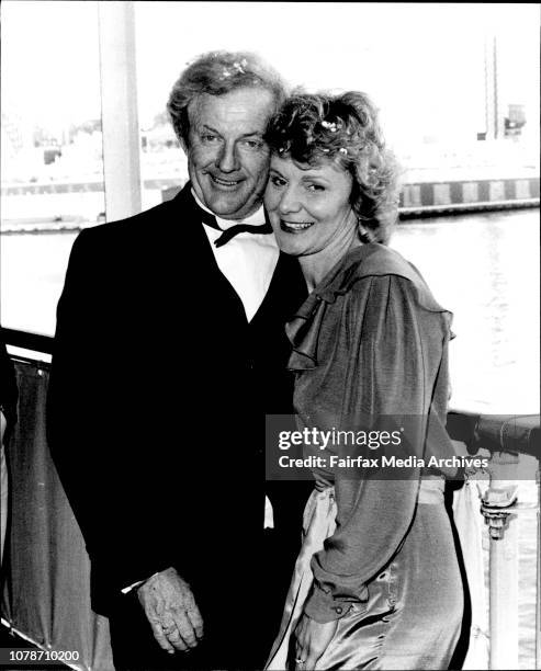 The Happy couple on the deck of the Fairstar Frankie Davidson and his wife Helen.Entertainer Frankie Davidson married Melbourne girl Helen Stewart at...