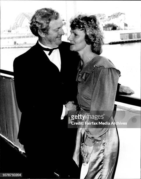 The Happy couple on the deck of the Fairstar Frankie Davidson and his wife Helen.Entertainer Frankie Davidson married Melbourne girl Helen Stewart at...