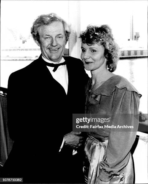 The Happy couple on the deck of the Fairstar Frankie Davidson and his wife Helen.Entertainer Frankie Davidson married Melbourne girl Helen Stewart at...