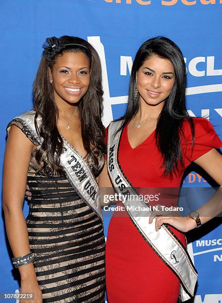 Kamie Crawford and Rima Fakih attend the 2011 Muscle Team Gala and Benefit Auction at Pier 60 on January 4, 2011 in New York City.
