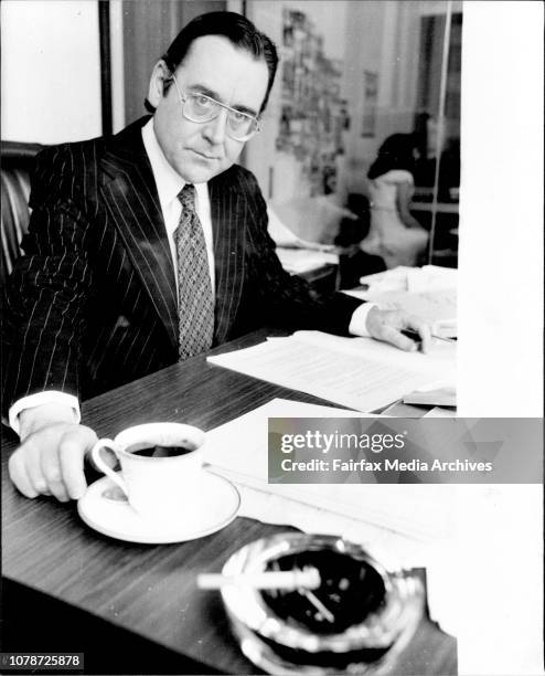 Mr. Graham Freudenberg from premiers' Dept. Photographed in his State Block office today. October 27, 1978. .