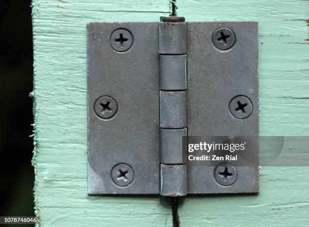 metal door hinge - hinge stock pictures, royalty-free photos & images