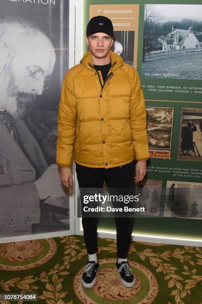 Toby Huntington-Whiteley attends the Barbour presentation during London Fashion Week Men's January 2019 at Lancaster House on January 7, 2019 in...