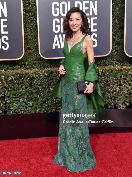 Michelle Yeoh attends the 76th Annual Golden Globe Awards at The Beverly Hilton Hotel on January 6, 2019 in Beverly Hills, California.