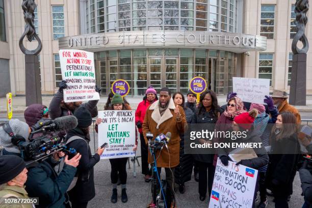 And TPS rally takes place outside the Brooklyn Federal Courthouse on January 7, 2019 in New York.