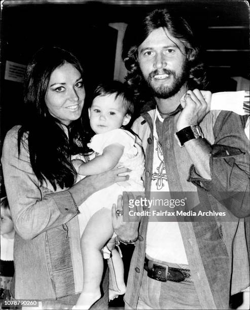 Barry &amp; Linda Gibb were reunited with their 9 months old son Stephen when the Pop Group, the Bee Gees, arrived in Australia today to begin a 3...