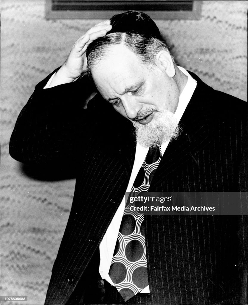 Rabbi Dr. Immanuel Jakobovits. March 9, 1978. . News Photo Getty Images