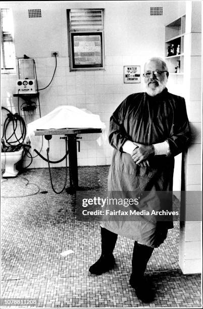 Jack Main who was present at the Autopsy of Marlyn Munroe and helped in embalming the body......... Picture taken in the embalming room at a funeral...