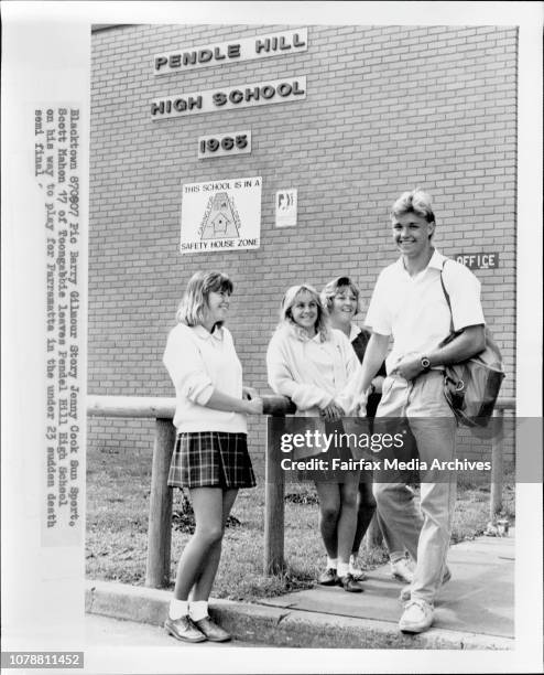 Scott Mahon 17 of Toongabbie leaves Pendel hill high school on his way to play for Parramatta in the under 23 sudden death semi final. September 7,...