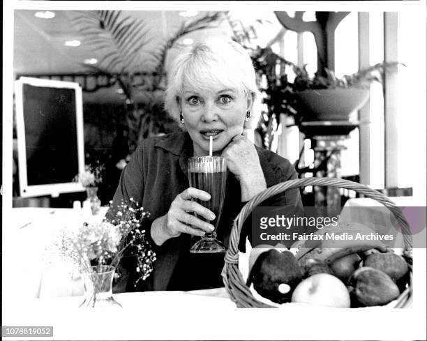 Diane Cilento at the A.B.C. Cafeteria, Broadway. November 12, 1993. .