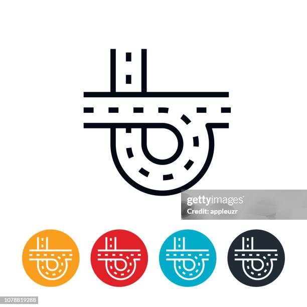 highway icon - flyover stock illustrations