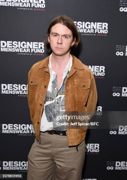 Alex Mullins attends the GQ Drinks during London Fashion Week Men's January 2019 at Annabel's on January 7, 2019 in London, Englan