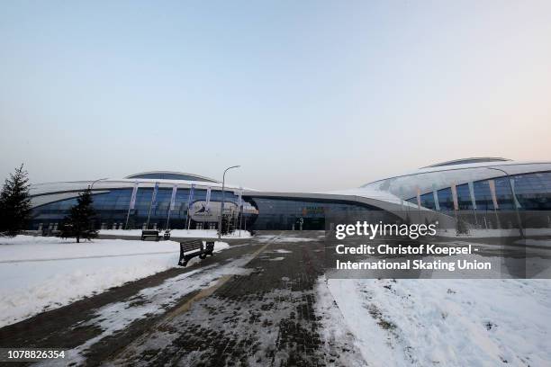 General view of the Halyk Arena during the ISU Short Track World Cup Day 1 at Kalyk Arena on December 8, 2018 in Almaty, Kazakhstan.