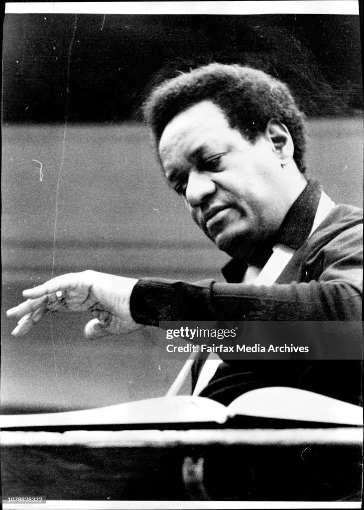 Conductor Dean Dixon conducting the Sydney Symphony Orchestra,... News