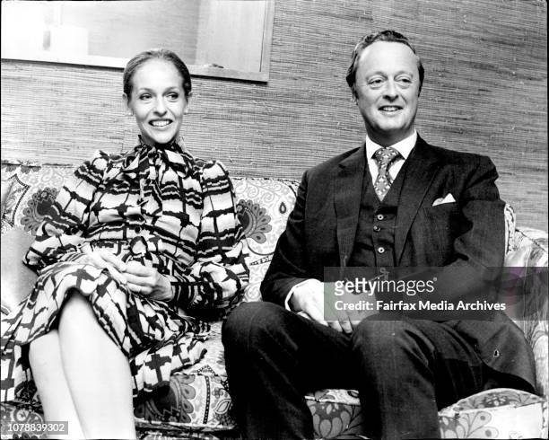 The Duke and Duchess of Marlborough at a press conference in the Wentworth Hotel, City. The Duke and Duchess are major celebrity-visitors for the...