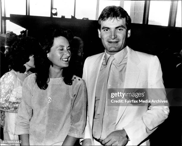 First Nighters at Opera House - Bonynges, Son Adam &amp; Wife. The football starlooking Adam Bonynge at Adriana. His parents were performing and his...