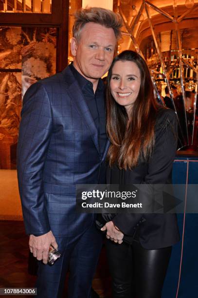 Gordon Ramsay and Tana Ramsay attend the GQ dinner hosted by Dylan Jones and David Beckham to celebrate London Fashion Week Men's January 2019 at...