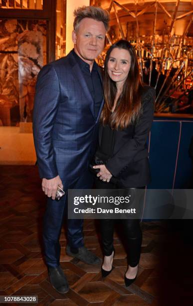 Gordon Ramsay and Tana Ramsay attend the GQ dinner hosted by Dylan Jones and David Beckham to celebrate London Fashion Week Men's January 2019 at...