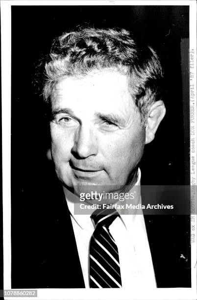 Rugby League coach Don Furner. April 18, 1987. .