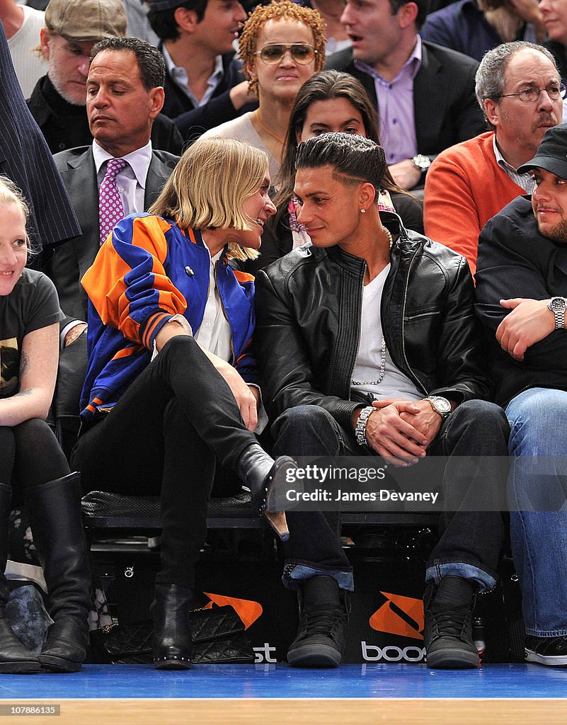 Celebrities Attend The San Antonio Spurs Vs New York Knicks Game - January 4, 2011
