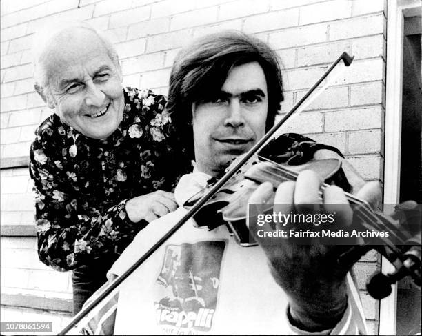 Jazz Meets Rock Stephane Grappelli with Peter Knight of the group Steeleye Span. Stephane Grappelli, the 67-year-old jazz violinist and the pop group...