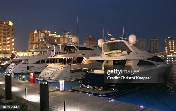 Views of the Pearl area with yachts on January 5, 2011 in Doha, Qatar. The International Monetary Fund recently reiterated its projection for the...