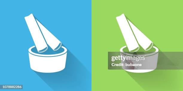celery dip icon with long shadow - celery stock illustrations