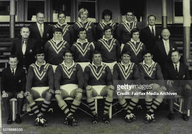 Country Firsts -- Back Row. L. Griffin , B. Burke, V. Puodzunas, J. Chapman, P. Kennedy, A. Summons .Middle Row: R. Buchanan , A. Browne, S. Day, B....