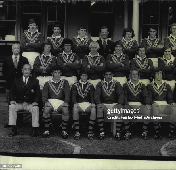 Country Seconds Photographed at S. C. G. Today. Back Row: M. Hunt, R. Starr, A. Browne, W. Bischoff , H. Daley, E. Browning, J. McCormack.Middle Row:...