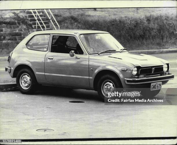 Honda Civic road test car. September 24, 1973. .