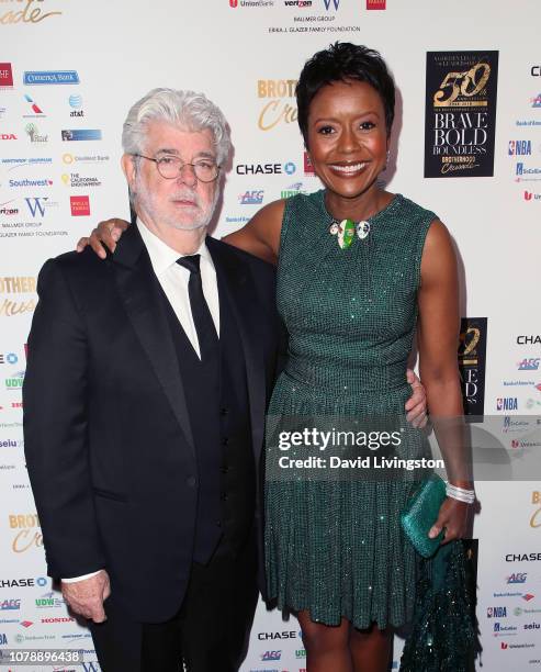 George Lucas and Mellody Hobson attend the Brotherhood Crusade's 50th Pioneer of African American Achievement Award Dinner at The Beverly Hilton...