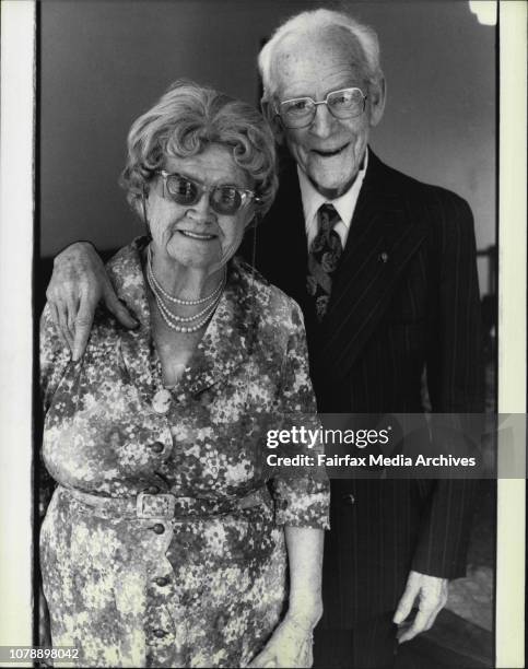 Year old Gladesville couple, Mr. Clarence Mania Clark and his wife, Mabel Evelyn Clark, who will be married for 70 years on the 9th November this...