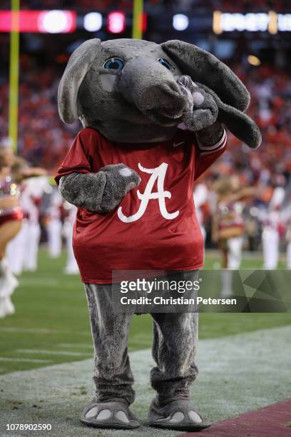 The Alabama Crimson Tide mascot "Big Al" is seen prior to the CFP National Championship against the Clemson Tigers presented by AT&T at Levi's...