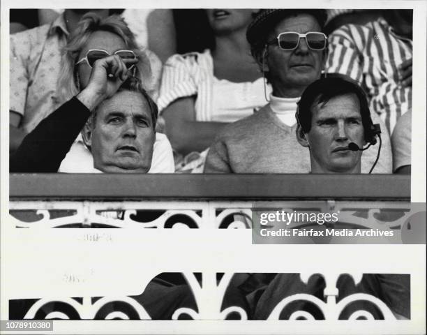 Rugby League Grand Final at SCG, Manly verses Canberra.Don Furner &amp; Wayne Bennett. September 27, 1987. .