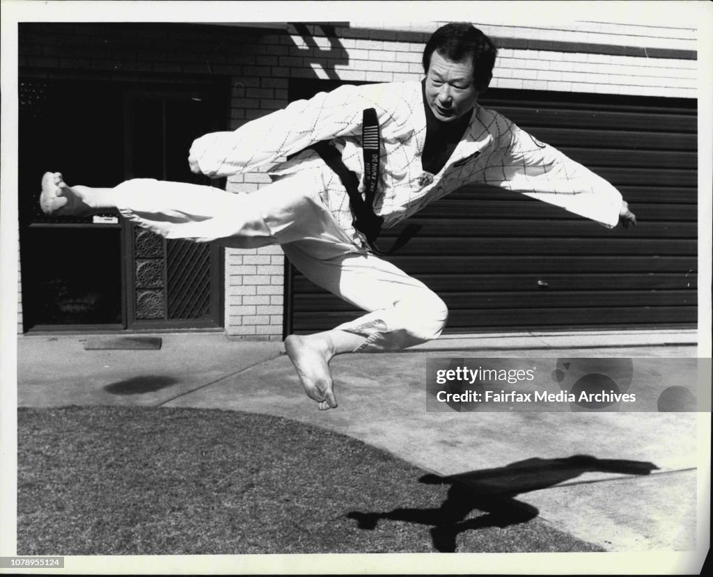 Sungsoo Lee, master instructor of the NSW Taekwondo Association,... News  Photo - Getty Images