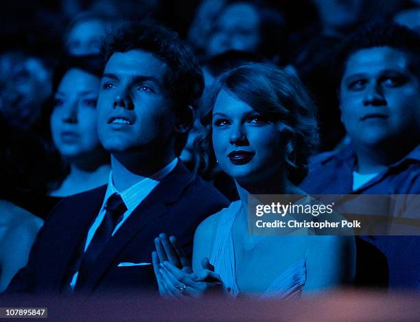 Singer Taylor Swift and brother Austin Swift attend the 2011 People's Choice Awards at Nokia Theatre L.A. Live on January 5, 2011 in Los Angeles,...