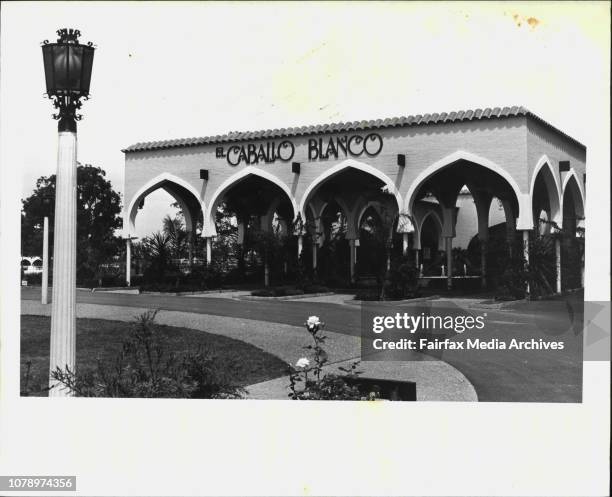 El Caballo Blanco Home of the Dancing Stallions at Catherine Fields. February 21, 1980. .