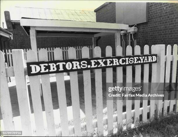 The Old Dubbo Goal" -- The debtors' exercise yard was originally used for men who were Jailed for non-payment of their debts, but was later used as...